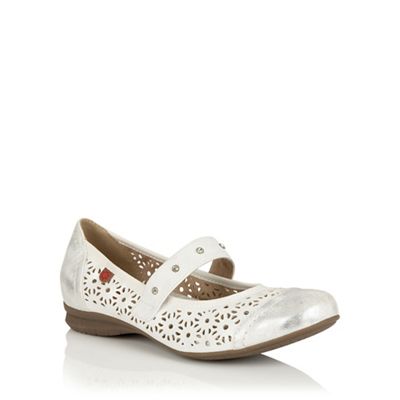 Lotus White 'Klaudia' Mary-Jane shoes